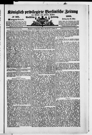 Königlich privilegirte Berlinische Zeitung von Staats- und gelehrten Sachen vom 19.05.1893
