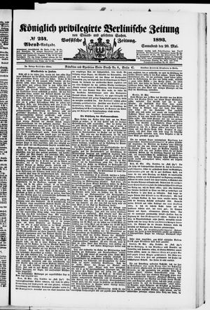 Königlich privilegirte Berlinische Zeitung von Staats- und gelehrten Sachen on May 20, 1893