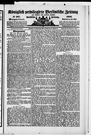 Königlich privilegirte Berlinische Zeitung von Staats- und gelehrten Sachen on May 24, 1893