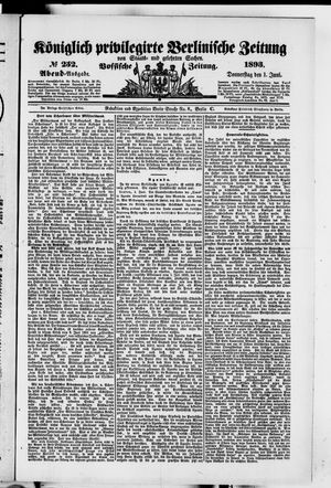 Königlich privilegirte Berlinische Zeitung von Staats- und gelehrten Sachen vom 01.06.1893