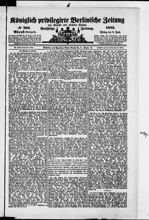 Königlich privilegirte Berlinische Zeitung von Staats- und gelehrten Sachen vom 09.06.1893