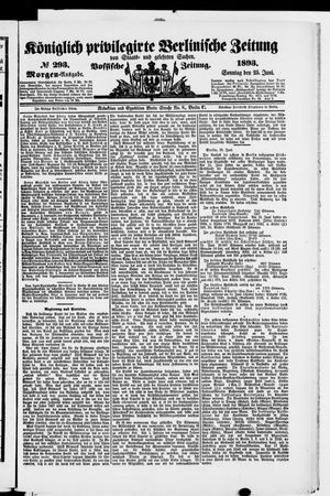 Königlich privilegirte Berlinische Zeitung von Staats- und gelehrten Sachen on Jun 25, 1893