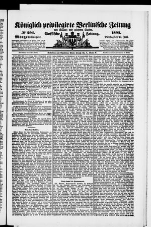 Königlich privilegirte Berlinische Zeitung von Staats- und gelehrten Sachen on Jun 27, 1893