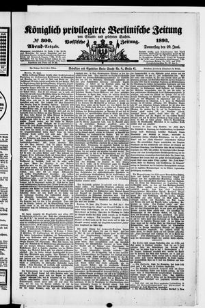 Königlich privilegirte Berlinische Zeitung von Staats- und gelehrten Sachen on Jun 29, 1893