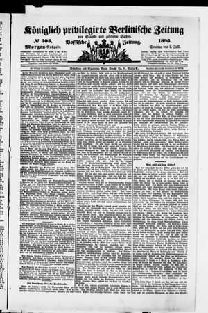 Königlich privilegirte Berlinische Zeitung von Staats- und gelehrten Sachen vom 02.07.1893