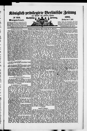 Königlich privilegirte Berlinische Zeitung von Staats- und gelehrten Sachen vom 07.07.1893