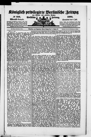 Königlich privilegirte Berlinische Zeitung von Staats- und gelehrten Sachen vom 08.07.1893