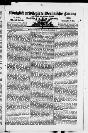 Königlich privilegirte Berlinische Zeitung von Staats- und gelehrten Sachen vom 11.07.1893