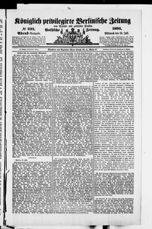 Königlich privilegirte Berlinische Zeitung von Staats- und gelehrten Sachen vom 12.07.1893