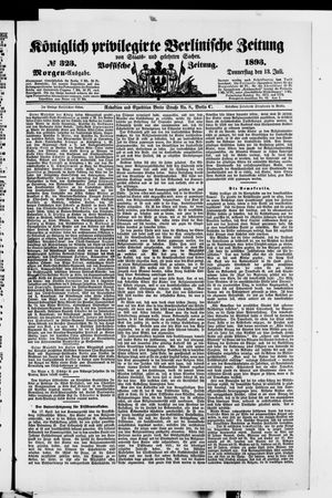 Königlich privilegirte Berlinische Zeitung von Staats- und gelehrten Sachen vom 13.07.1893