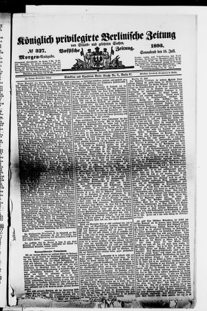Königlich privilegirte Berlinische Zeitung von Staats- und gelehrten Sachen vom 15.07.1893