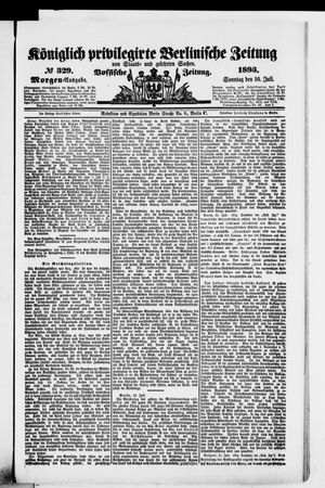 Königlich privilegirte Berlinische Zeitung von Staats- und gelehrten Sachen on Jul 16, 1893