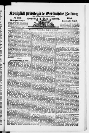 Königlich privilegirte Berlinische Zeitung von Staats- und gelehrten Sachen vom 20.07.1893