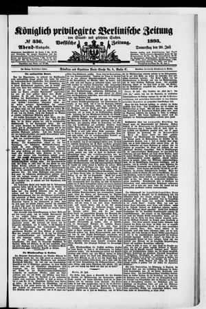 Königlich privilegirte Berlinische Zeitung von Staats- und gelehrten Sachen on Jul 20, 1893