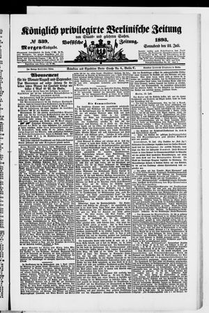 Königlich privilegirte Berlinische Zeitung von Staats- und gelehrten Sachen vom 22.07.1893