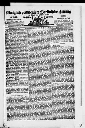 Königlich privilegirte Berlinische Zeitung von Staats- und gelehrten Sachen vom 23.07.1893