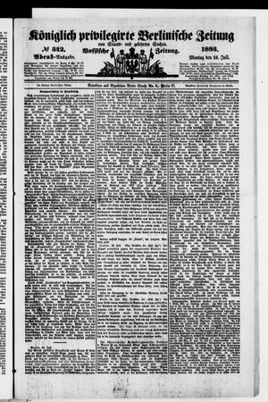 Königlich privilegirte Berlinische Zeitung von Staats- und gelehrten Sachen on Jul 24, 1893