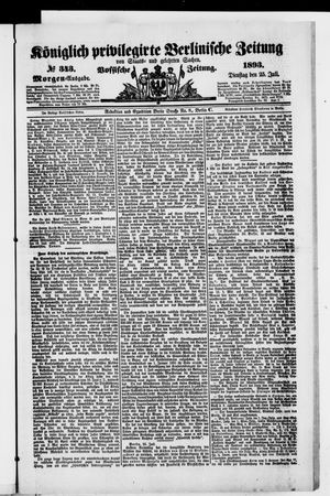 Königlich privilegirte Berlinische Zeitung von Staats- und gelehrten Sachen vom 25.07.1893