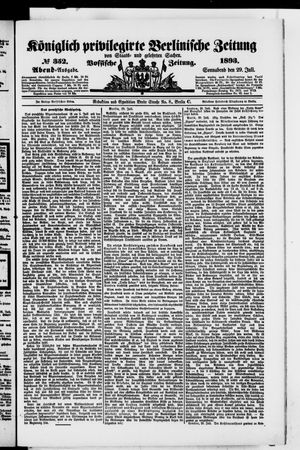 Königlich privilegirte Berlinische Zeitung von Staats- und gelehrten Sachen vom 29.07.1893