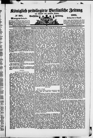 Königlich privilegirte Berlinische Zeitung von Staats- und gelehrten Sachen vom 04.08.1893