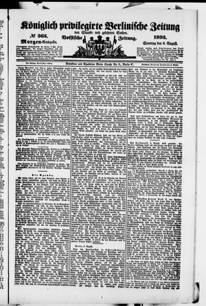 Königlich privilegirte Berlinische Zeitung von Staats- und gelehrten Sachen vom 06.08.1893