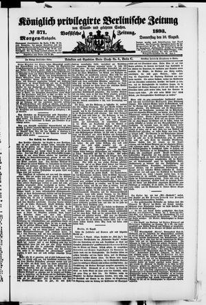 Königlich privilegirte Berlinische Zeitung von Staats- und gelehrten Sachen vom 10.08.1893