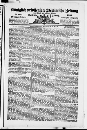 Königlich privilegirte Berlinische Zeitung von Staats- und gelehrten Sachen on Sep 3, 1893