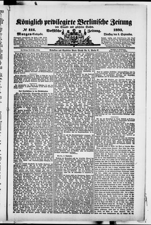 Königlich privilegirte Berlinische Zeitung von Staats- und gelehrten Sachen vom 05.09.1893
