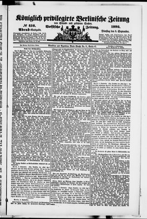 Königlich privilegirte Berlinische Zeitung von Staats- und gelehrten Sachen vom 05.09.1893