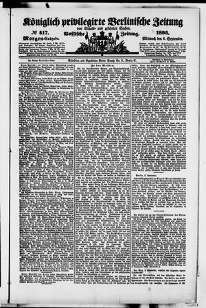 Königlich privilegirte Berlinische Zeitung von Staats- und gelehrten Sachen vom 06.09.1893