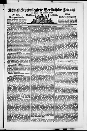 Königlich privilegirte Berlinische Zeitung von Staats- und gelehrten Sachen vom 12.09.1893