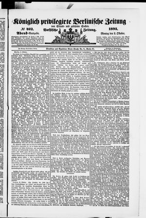 Königlich privilegirte Berlinische Zeitung von Staats- und gelehrten Sachen vom 02.10.1893