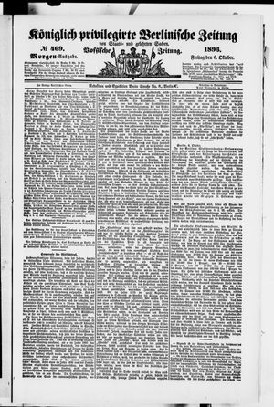 Königlich privilegirte Berlinische Zeitung von Staats- und gelehrten Sachen vom 06.10.1893