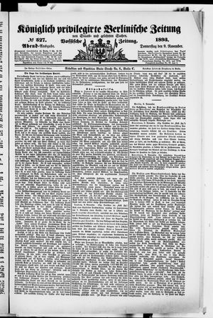Königlich privilegirte Berlinische Zeitung von Staats- und gelehrten Sachen vom 09.11.1893