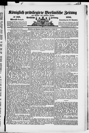 Königlich privilegirte Berlinische Zeitung von Staats- und gelehrten Sachen on Nov 23, 1893