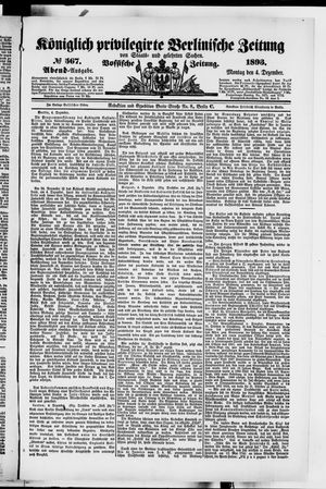 Königlich privilegirte Berlinische Zeitung von Staats- und gelehrten Sachen vom 04.12.1893