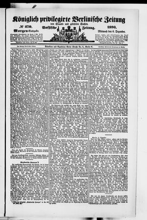 Königlich privilegirte Berlinische Zeitung von Staats- und gelehrten Sachen vom 06.12.1893