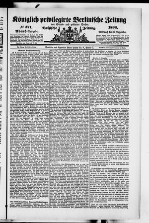 Königlich privilegirte Berlinische Zeitung von Staats- und gelehrten Sachen vom 06.12.1893