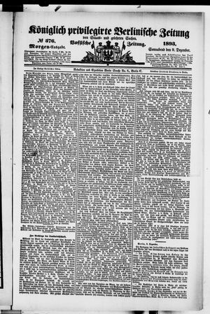 Königlich privilegirte Berlinische Zeitung von Staats- und gelehrten Sachen vom 09.12.1893