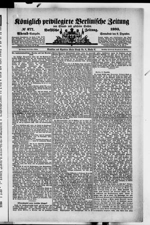 Königlich privilegirte Berlinische Zeitung von Staats- und gelehrten Sachen vom 09.12.1893