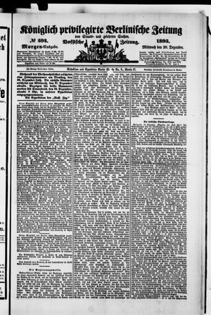Königlich privilegirte Berlinische Zeitung von Staats- und gelehrten Sachen vom 20.12.1893