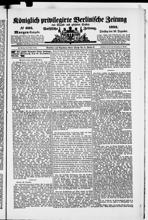 Königlich privilegirte Berlinische Zeitung von Staats- und gelehrten Sachen vom 26.12.1893
