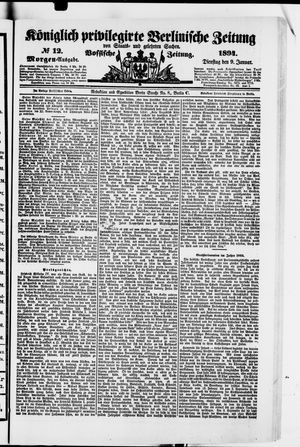 Königlich privilegirte Berlinische Zeitung von Staats- und gelehrten Sachen vom 09.01.1894