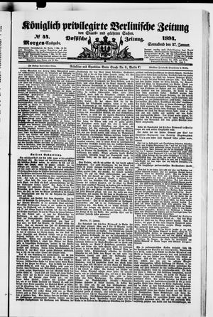 Königlich privilegirte Berlinische Zeitung von Staats- und gelehrten Sachen on Jan 27, 1894