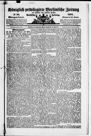 Königlich privilegirte Berlinische Zeitung von Staats- und gelehrten Sachen vom 28.01.1894