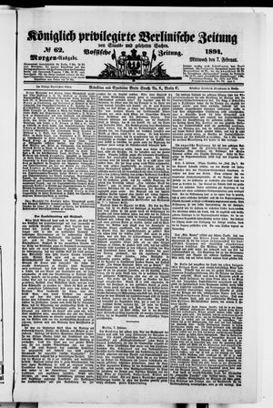 Königlich privilegirte Berlinische Zeitung von Staats- und gelehrten Sachen vom 07.02.1894