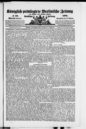 Königlich privilegirte Berlinische Zeitung von Staats- und gelehrten Sachen vom 10.02.1894
