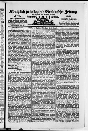 Königlich privilegirte Berlinische Zeitung von Staats- und gelehrten Sachen vom 16.02.1894