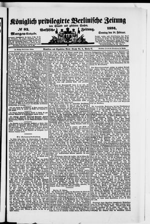 Königlich privilegirte Berlinische Zeitung von Staats- und gelehrten Sachen vom 18.02.1894