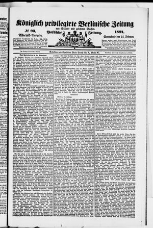 Königlich privilegirte Berlinische Zeitung von Staats- und gelehrten Sachen on Feb 24, 1894